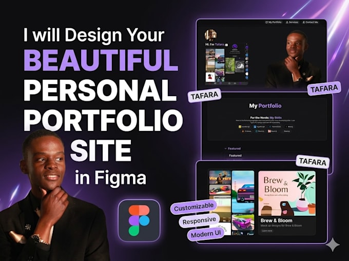 design a personal portfolio site in figma