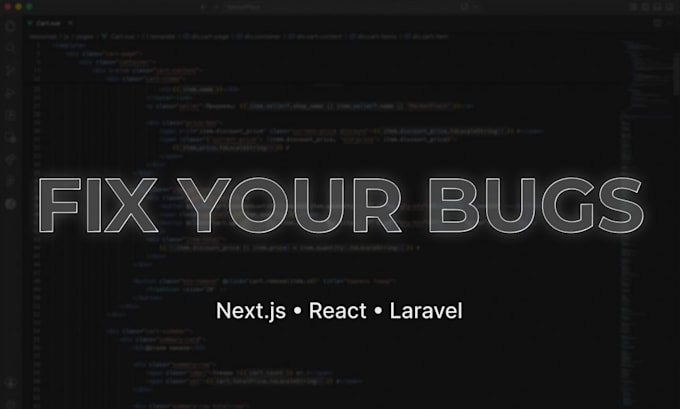 fix bugs and errors in your nextjs, react or laravel website