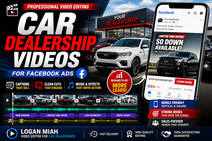 edit car dealership videos for facebook ads