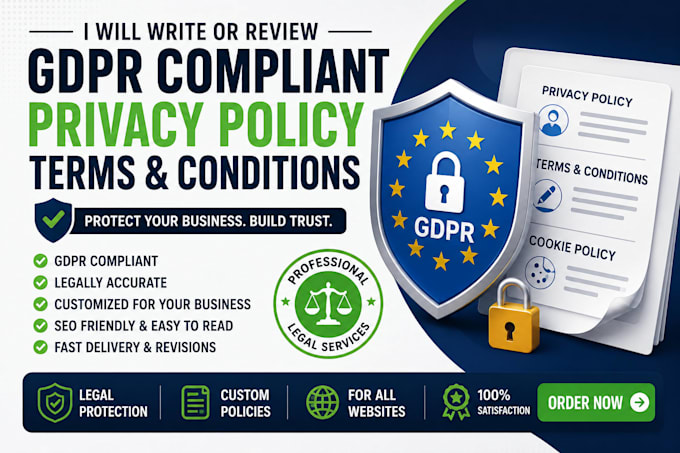 write compliant privacy policy for shopify wix and wordpress