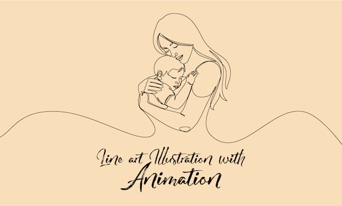 create custom hand drawn line art animation