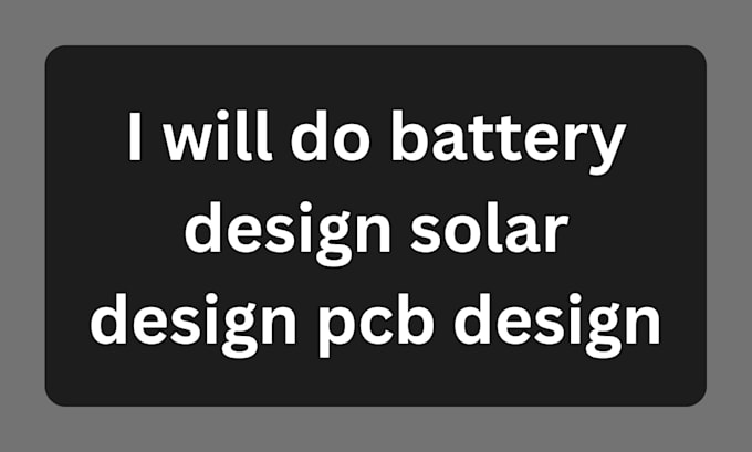 do battery design solar design