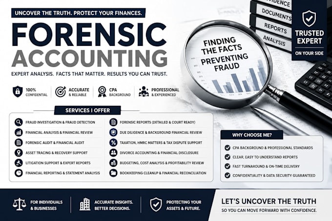 perform forensic accounting, fraud detection, and financial audits