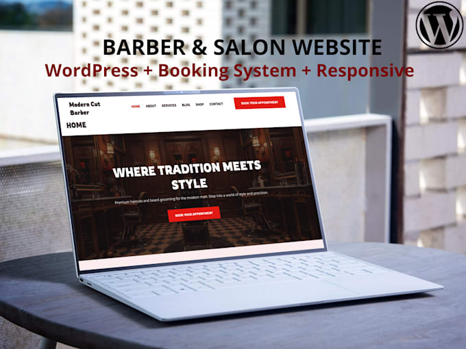 build a wordpress barber and hair salon website with booking