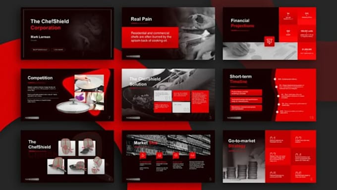 redesign powerpoint presentation for business proposal or marketing slides
