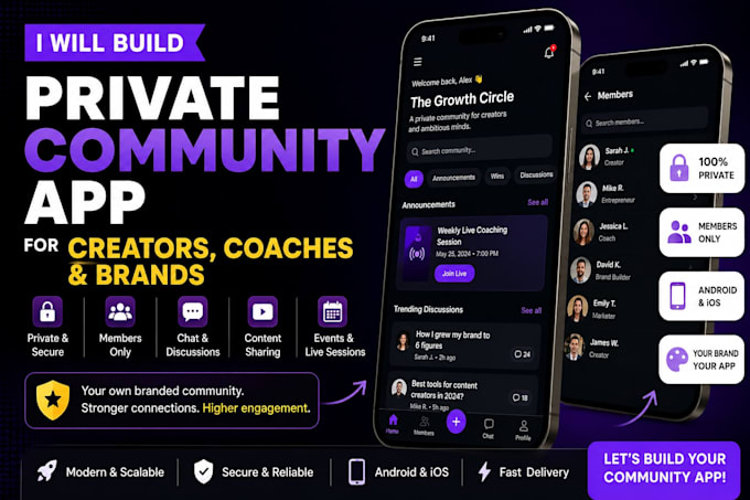 build a private community app for creators coaches and brands