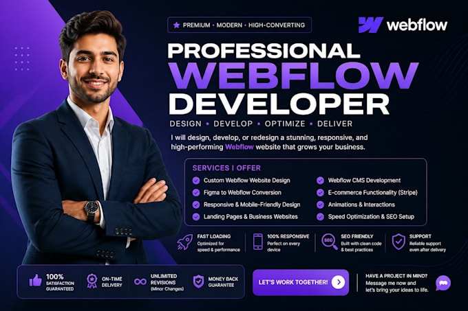 design and develop a premium webflow website