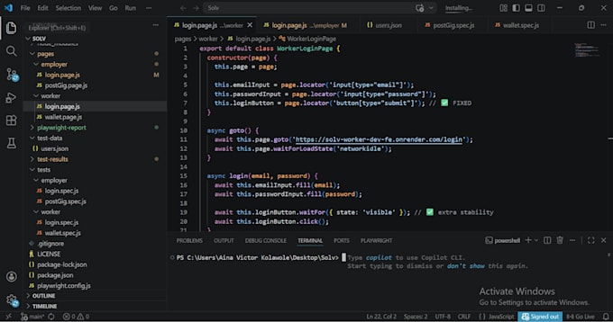 do manual QA testing and playwright automation for your web or mobile app