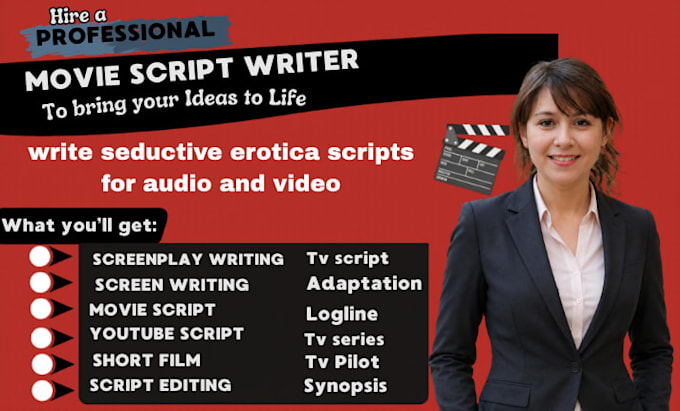 write seductive erotica scripts for audio and video