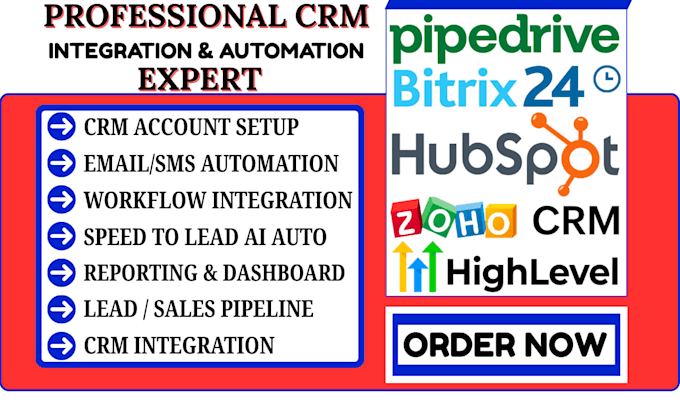 Fix, set up, and automate zoho or hubspot crm system zapier automation ...