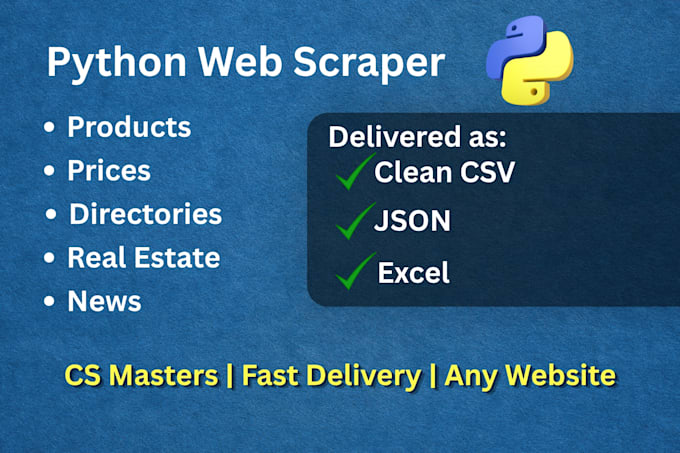 build a custom python web scraper to collect data