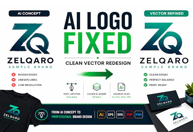 refine your ai logo into a clean vector design
