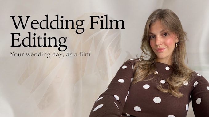 be your cinematic wedding video editor