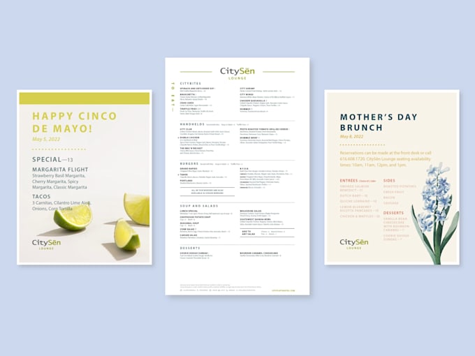 design restaurant and hospitality menus