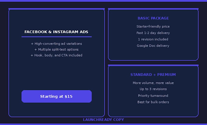write high converting facebook and instagram ad copy for your business