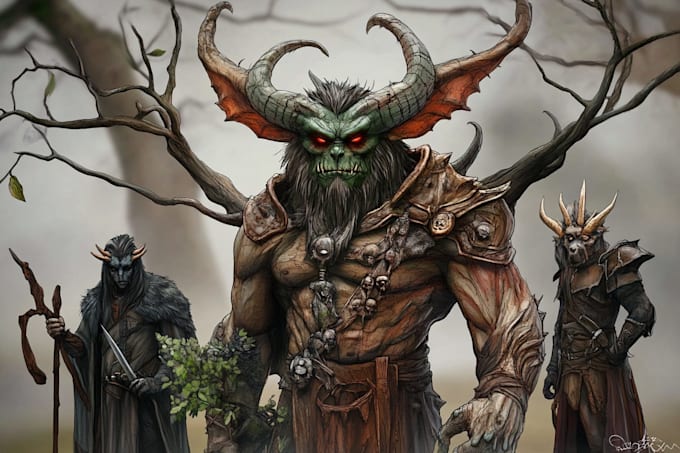 fantasy character art and unique fantasy character