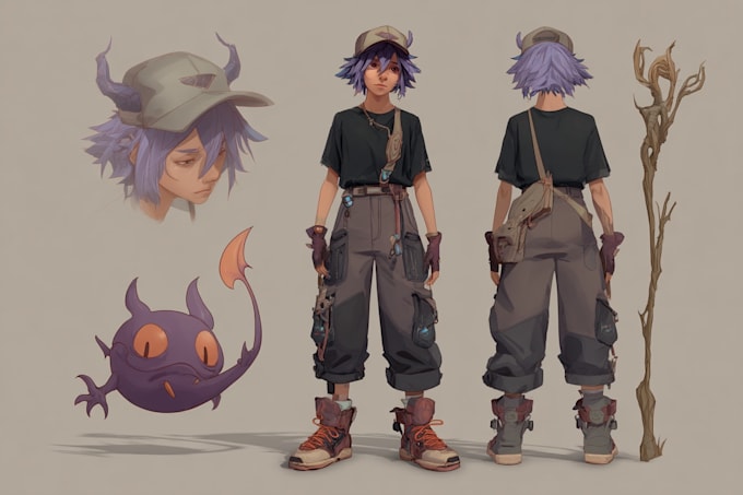 paint the concept of the characters