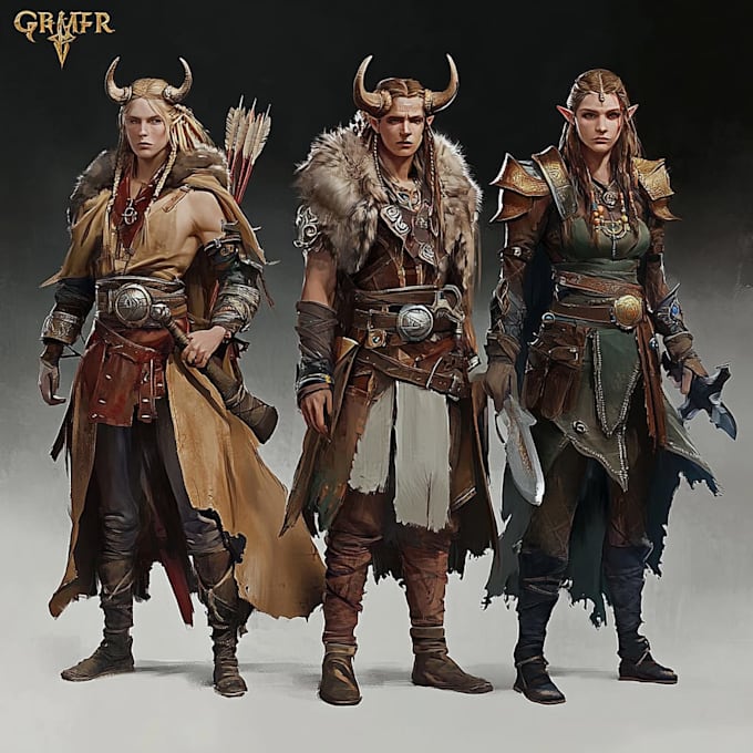 Fansinating Characters Draw original fantasy characters, concept art, fanart by Hamptoung | Fiverr