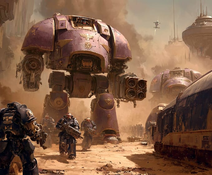 draw you as your favorite space marine chapter 40k warhammer