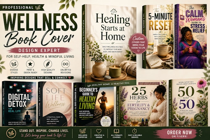 design a professional wellness and self help book cover