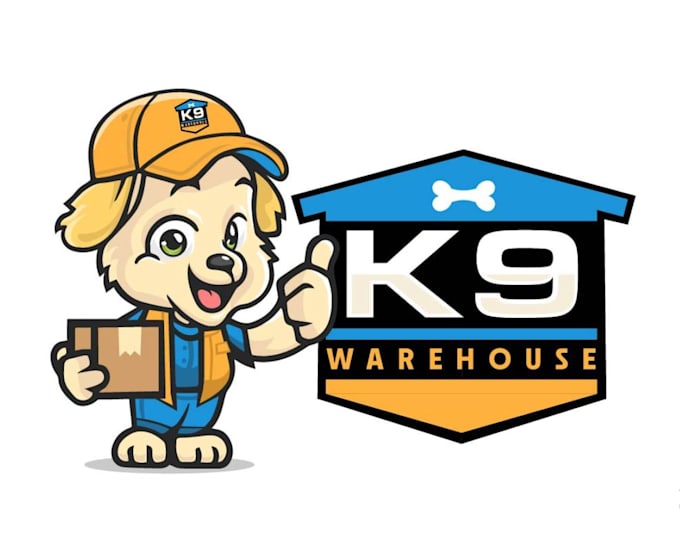 do mascot dog and pet grooming logo design