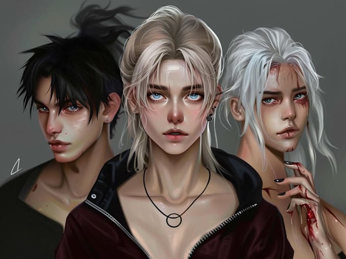 create portrait semi realistic character