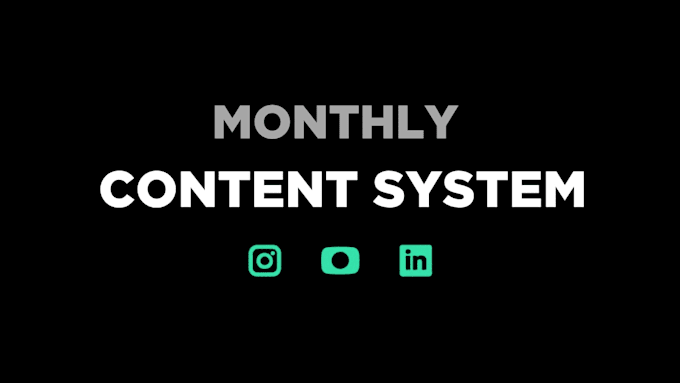 be your monthly social media content manager