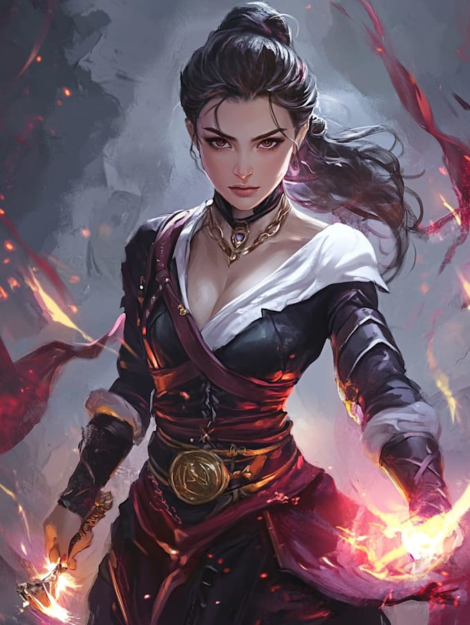 fantasy dnd character illustration