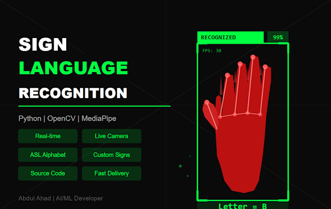 build asl sign language recognition system in python