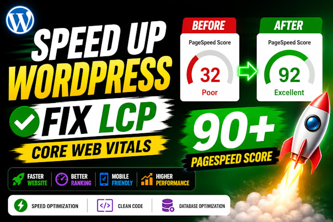 fix wordpress speed, core web vitals, boost google,pagespeed