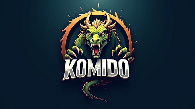 do komodo japanes dragon mascot esport logo