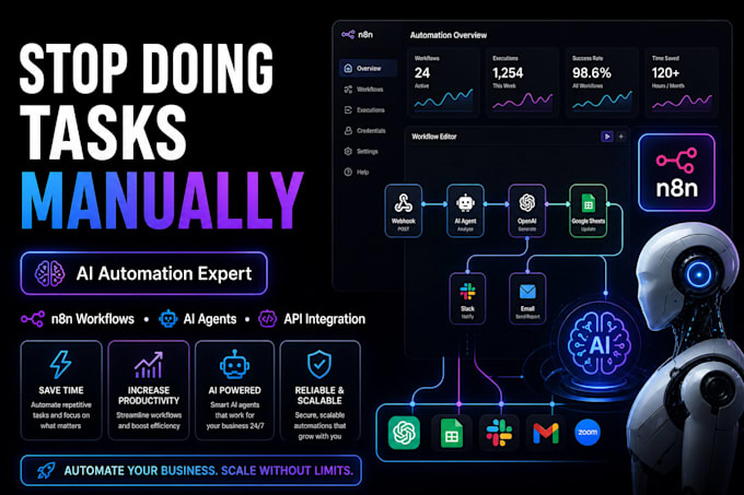 Build scalable n8n automation workflow and api integrations for ...