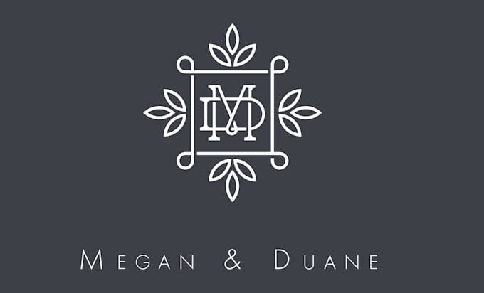 create romantic wedding branding and event logo