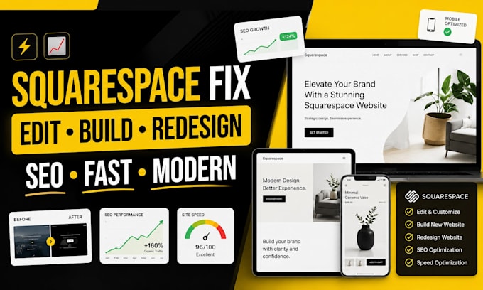 edit squarespace website, squarespace SEO expert, redesign squarespace website