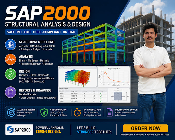 do sap2000 structural analysis and design professionally