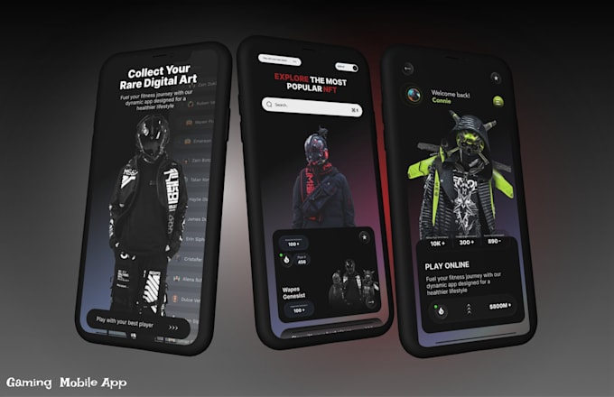 design modern crypto nft and wallet app UI UX