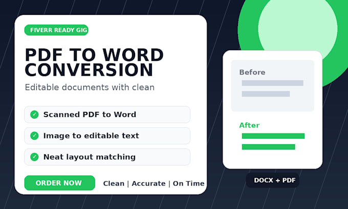 convert PDF image or scanned document into editable word file