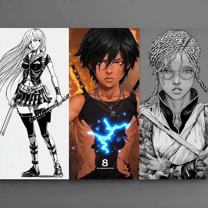 create manga comic book pages and graphic novel
