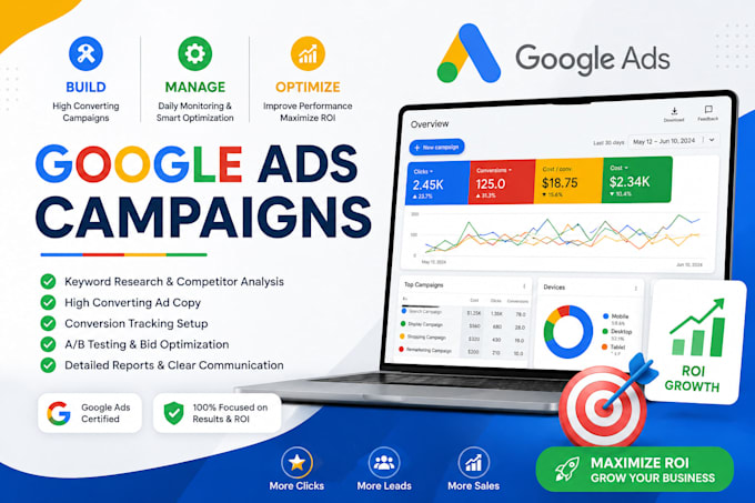 build, manage, optimize your google ads campaigns