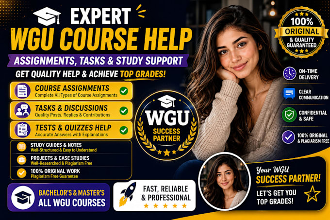 expert wgu course help assignments, tasks and study support