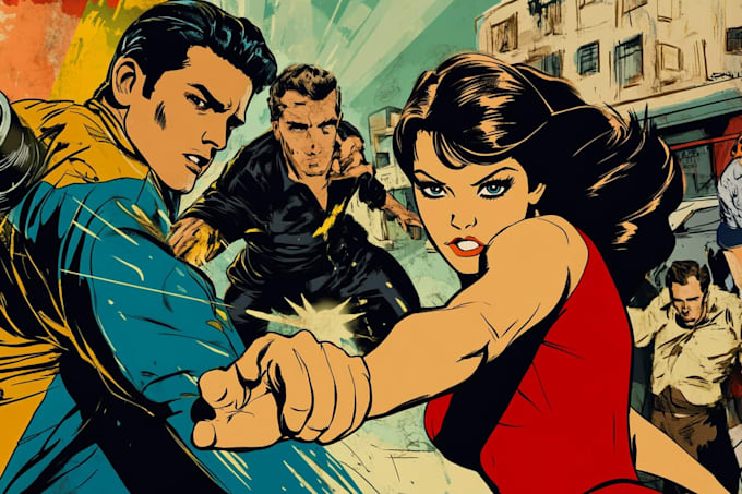 comic book illustration with comic book illustrator