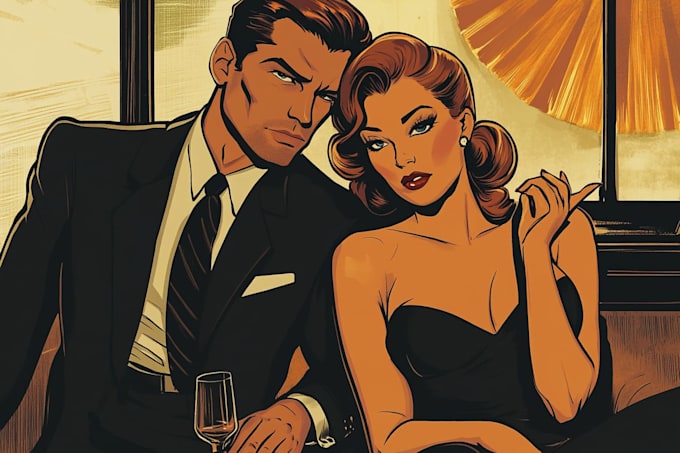 create authentic retro comic illustration