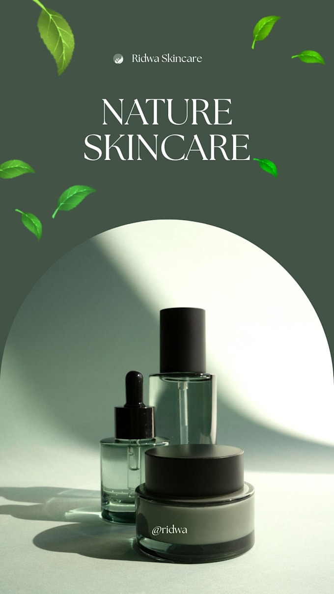 design elegant natural skincare branding posts