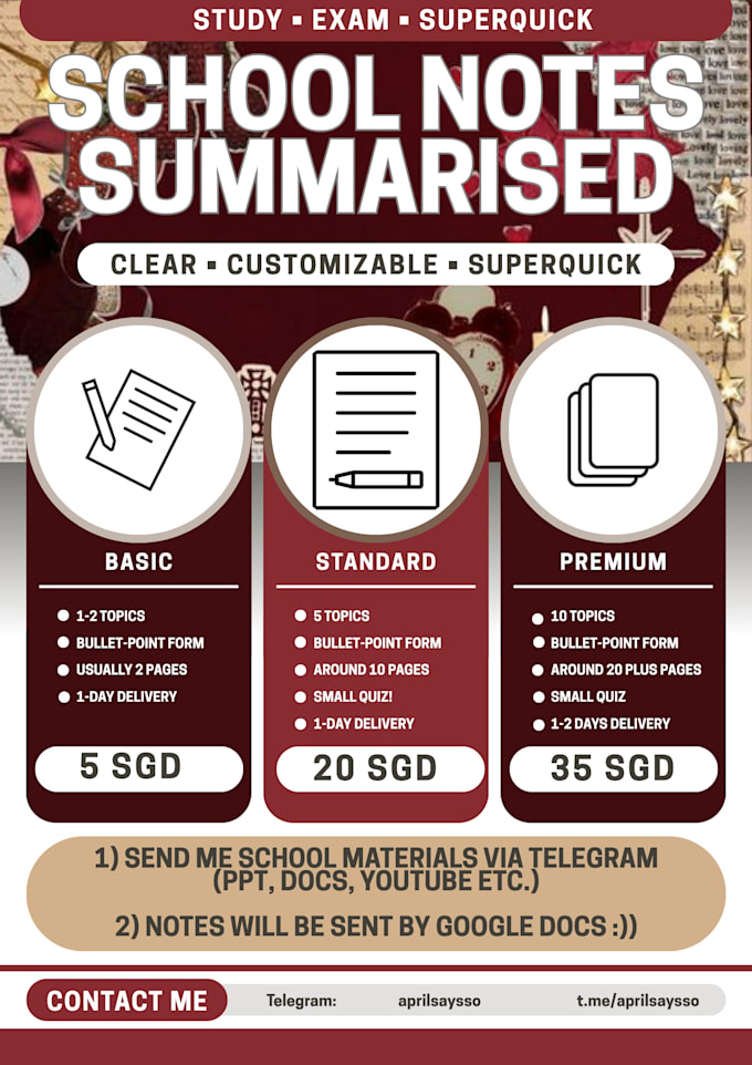 summarise complex study materials into clean last minute exam notes