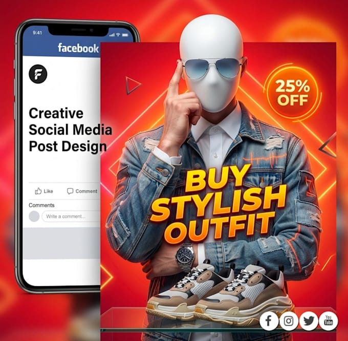 design eyecatching youtube thumbnails and product images design