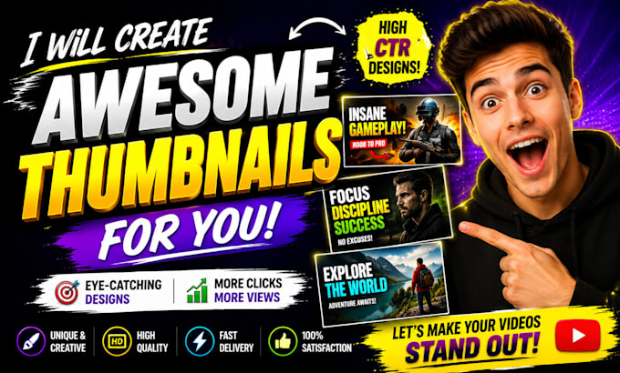 make a awesome thumbnail for your yt videos