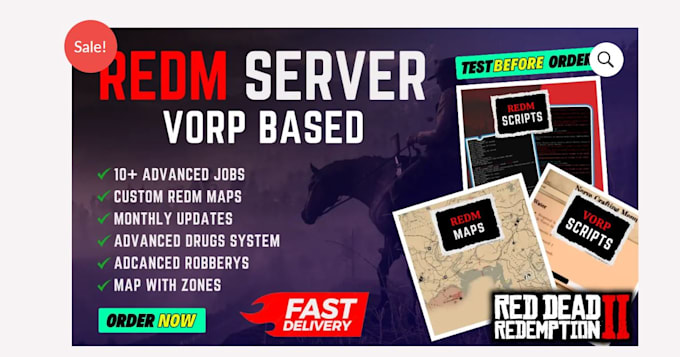 be your fivem server developer, redm server developer, redm vorp server