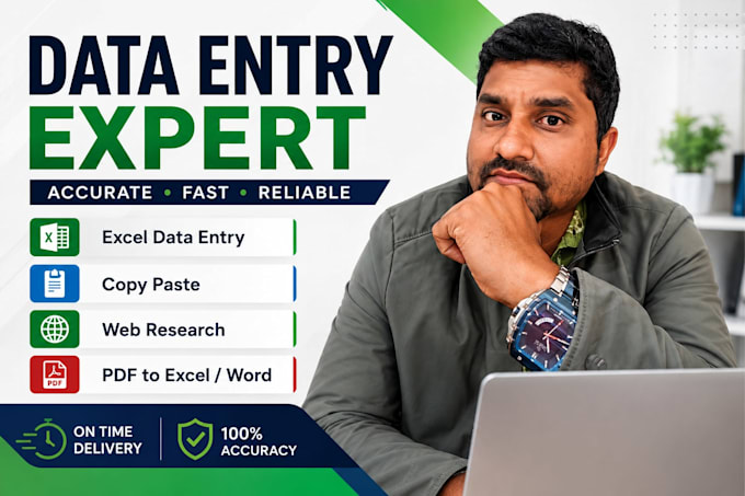 be your expert data entry and copy paste assistant
