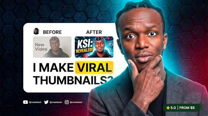 design CTR boosting thumbnail for youtube