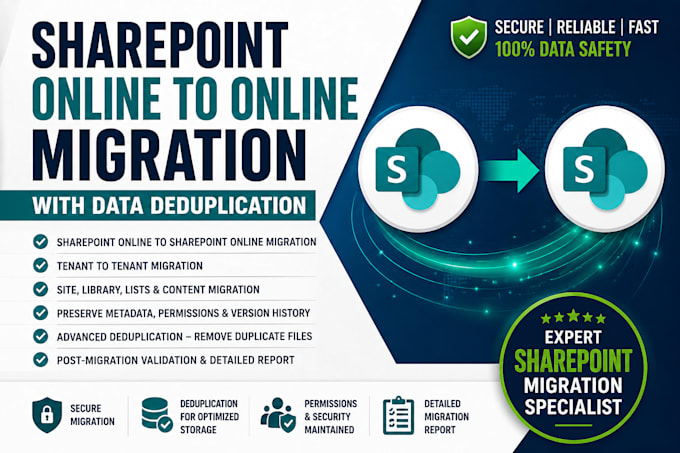 do sharepoint to sharepoint online migration with data deduplication
